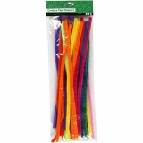 Chenilledraht, L 30 cm, Dicke 6 mm, Sortierte Farben, 50 sort./ 1 Pck