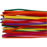 Chenilledraht, L 30 cm, Dicke 6 mm, Sortierte Farben, 50 sort./ 1 Pck