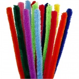 Chenilledraht, L 30 cm, Dicke 15 mm, Sortierte Farben, 15 sort./ 1 Pck