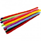 Chenilledraht, L 30 cm, Dicke 15 mm, Sortierte Farben, 15 sort./ 1 Pck