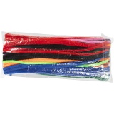 Chenilledraht, L 30 cm, Dicke 6 mm, Sortierte Farben, 200 sort./ 1 Pck