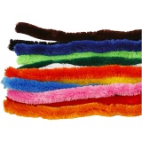 Chenilledraht, Dick, L 45 cm, Dicke 25 mm, Sortierte Farben, 60 sort./ 1 Pck