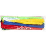 Chenilledraht, Dick, L 45 cm, Dicke 25 mm, Sortierte Farben, 60 sort./ 1 Pck