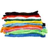 Chenilledraht, Dick, L 45 cm, Dicke 25 mm, Sortierte Farben, 60 sort./ 1 Pck