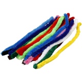 Chenilledraht, Dick, L 45 cm, Dicke 25 mm, Sortierte Farben, 60 sort./ 1 Pck