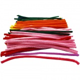 Chenilledraht, L 30 cm, Dicke 9 mm, Sortierte Farben, 200 sort./ 1 Pck
