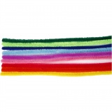 Chenilledraht, L 30 cm, Dicke 9 mm, Sortierte Farben, 200 sort./ 1 Pck