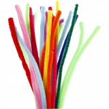 Chenilledraht, L 30 cm, Dicke 9 mm, Sortierte Farben, 200 sort./ 1 Pck