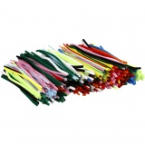 Chenilledraht, L 30 cm, Dicke 4+6+9 mm, Sortierte Farben, 700 sort./ 1 Pck