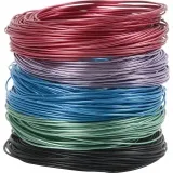 Aluminiumdraht, Dicke 1,5 mm, Sortierte Farben, 100 m, 5x20 m/ 1 Pck