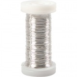 Silberdraht, Dicke 0,3 mm, Versilbert, 50 g, 100 m/ 1 Rolle
