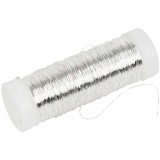 Silberdraht, Dicke 0,2 mm, Versilbert, 50 g, 110 m/ 1 Rolle