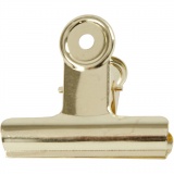 Bulldog-Klammer, B 7,5 cm, Messing, 6 Stk/ 1 Pck