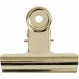 Bulldog-Klammer, B 7,5 cm, Messing, 6 Stk/ 1 Pck