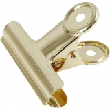 Bulldog-Klammer, B 7,5 cm, Messing, 6 Stk/ 1 Pck