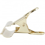 Bulldog-Klammer, B 7,5 cm, Messing, 6 Stk/ 1 Pck