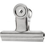 Bulldog-Klammer, B 7,5 cm, Silber, 6 Stk/ 1 Pck