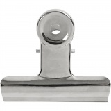 Bulldog-Klammer, B 7,5 cm, Silber, 6 Stk/ 1 Pck