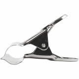 Bulldog-Klammer aus Messing, B 7,5 cm, Silber, 6 Stk/ 1 Pck