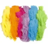 Federn, Größe 11-17 cm, Sortierte Farben, 144 Bündl./ 1 Pck