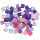Mini-Mosaik, Größe 5x5 mm, Dicke 2 mm, Lila/Dunkellila, 25 g/ 1 Pck