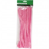 Chenilledraht, L 30 cm, Dicke 15 mm, Pink, 15 Stk/ 1 Pck