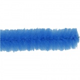 Chenilledraht, L 30 cm, Dicke 15 mm, Dunkelblau, 15 Stk/ 1 Pck
