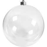 Deko-Kugeln, D 15,6 cm, Transparent, 1 Stk