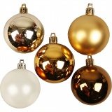 Weihnachtsbaumkugeln, D 6 cm, Golden, 20 Stk/ 1 Pck