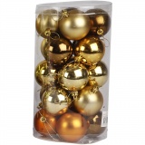 Weihnachtsbaumkugeln, D 6 cm, Golden, 20 Stk/ 1 Pck