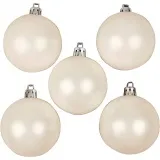 Weihnachtskugeln, D 6 cm, Weiß, Perlmutt, 20 Stk/ 1 Pck