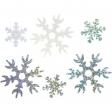 Pailletten - Sortiment, Größe 25+45 mm, Hellblau, Silber, Weiß, 30 g/ 1 Pck