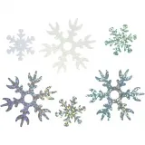 Pailletten - Sortiment, Größe 25+45 mm, Hellblau, Silber, Weiß, 30 g/ 1 Pck