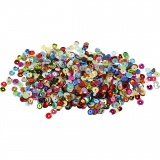 Pailletten - Sortiment, rund, Größe 6 mm, 10 g/ 1 Pck