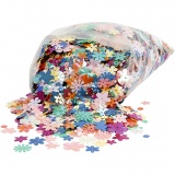 Pailletten, Größe 6-20 mm, Pastellfarben, 250 g/ 1 Pck