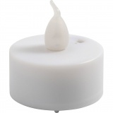 LED Teelicht-Kerze, H 35 mm, D 38 mm, Weiß, 24 Stk/ 1 Pck