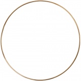 Ring aus Metalldraht, D 20 cm, Dicke 3 mm, Gold, 1 Stk