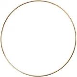 Ring aus Metalldraht, D 20 cm, Dicke 3 mm, Gold, 1 Stk