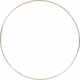 Ring aus Metalldraht, D 30 cm, Dicke 3 mm, Gold, 1 Stk