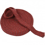 Strickschlauch, B 30 mm, Weihnachtsrot/Grau, 10 m/ 1 Rolle