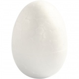 Styropor-Eier, H 4,8 cm, Weiß, 100 Stk/ 1 Pck