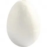 Styropor-Eier, H 6 cm, Weiß, 5 Stk/ 1 Pck