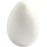 Styropor-Eier, H 10 cm, Weiß, 5 Stk/ 1 Pck