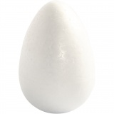 Styropor-Eier, H 12 cm, Weiß, 5 Stk/ 1 Pck