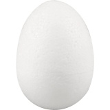 Styropor-Eier, H 7 cm, Weiß, 50 Stk/ 1 Pck