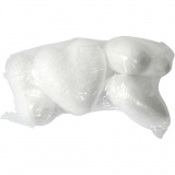 Herz, H 6 cm, T 3 cm, B 6 cm, Weiß, 5 Stk/ 1 Pck
