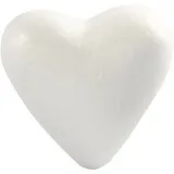 Herz, H 11 cm, T 5 cm, B 11,5 cm, Weiß, 5 Stk/ 1 Pck