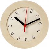 Uhr mit Holzrahmen, D 15 cm, 1 Stk