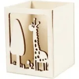 Behälter für Teelicht/Stifte, Giraffe, H 10 cm, L 8 cm, B 8 cm, Dicke 4 mm, 1 Stk