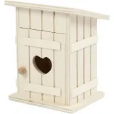 Miniatur-Toilettenhäuschen, L 8 cm, B 6,5 cm, 1 Stk
